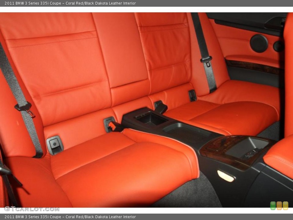 Coral Red/Black Dakota Leather Interior Photo for the 2011 BMW 3 Series 335i Coupe #47060372