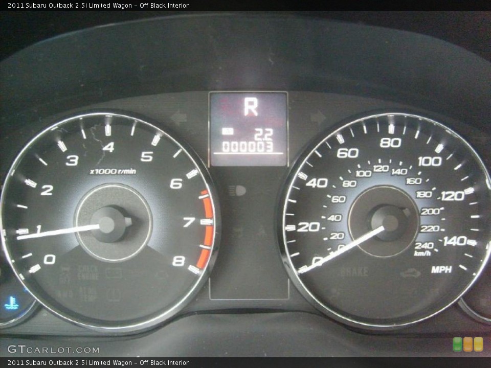 Off Black Interior Gauges for the 2011 Subaru Outback 2.5i Limited Wagon #47061206
