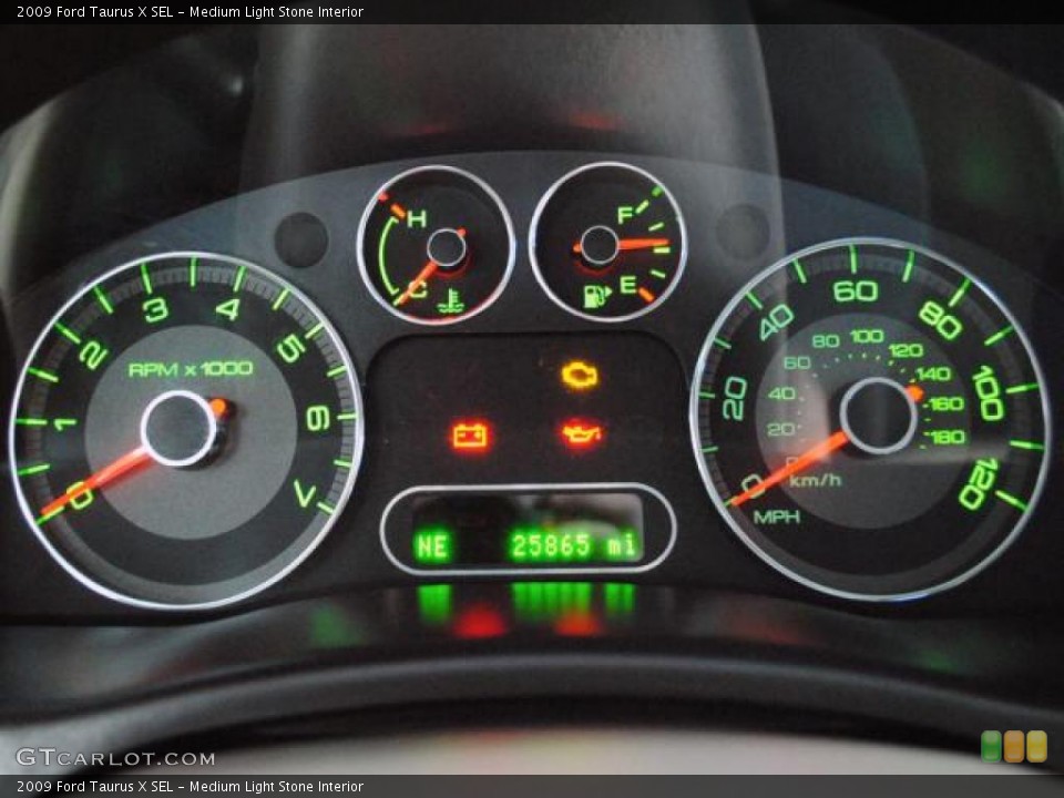 Medium Light Stone Interior Gauges for the 2009 Ford Taurus X SEL #47061236