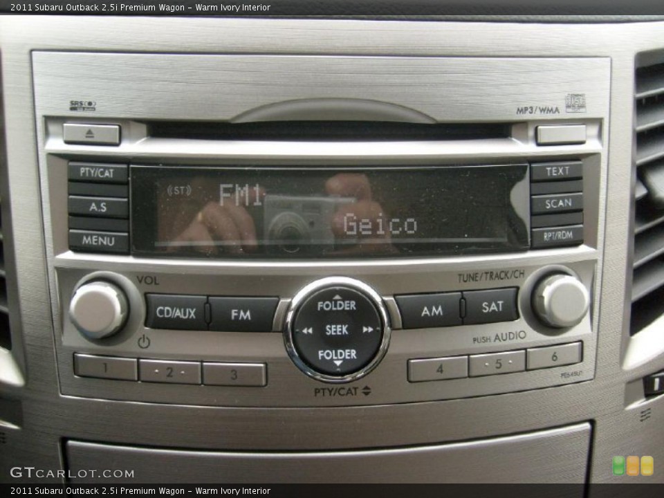Warm Ivory Interior Controls for the 2011 Subaru Outback 2.5i Premium Wagon #47061518