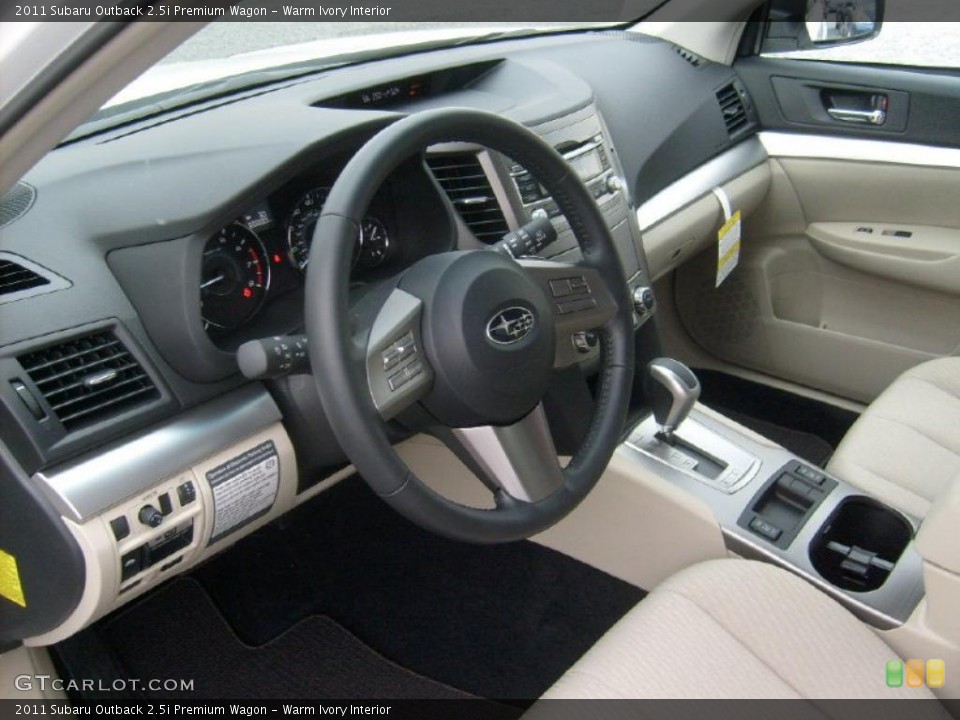 Warm Ivory Interior Prime Interior for the 2011 Subaru Outback 2.5i Premium Wagon #47061737