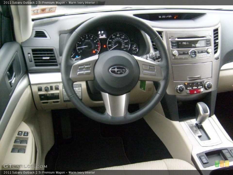 Warm Ivory Interior Dashboard for the 2011 Subaru Outback 2.5i Premium Wagon #47061767