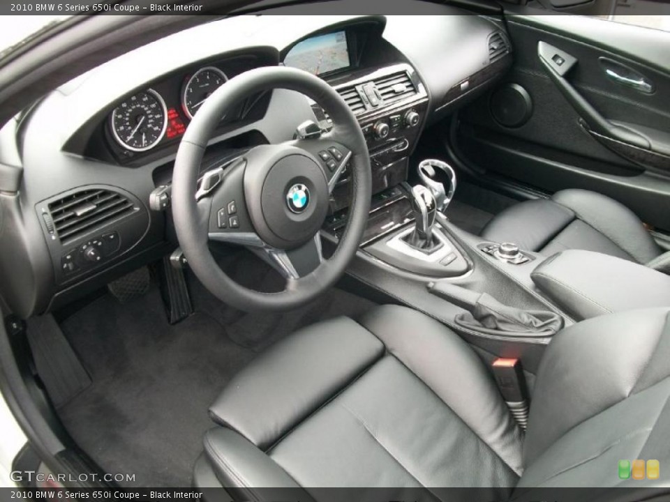 Black Interior Prime Interior for the 2010 BMW 6 Series 650i Coupe #47062199