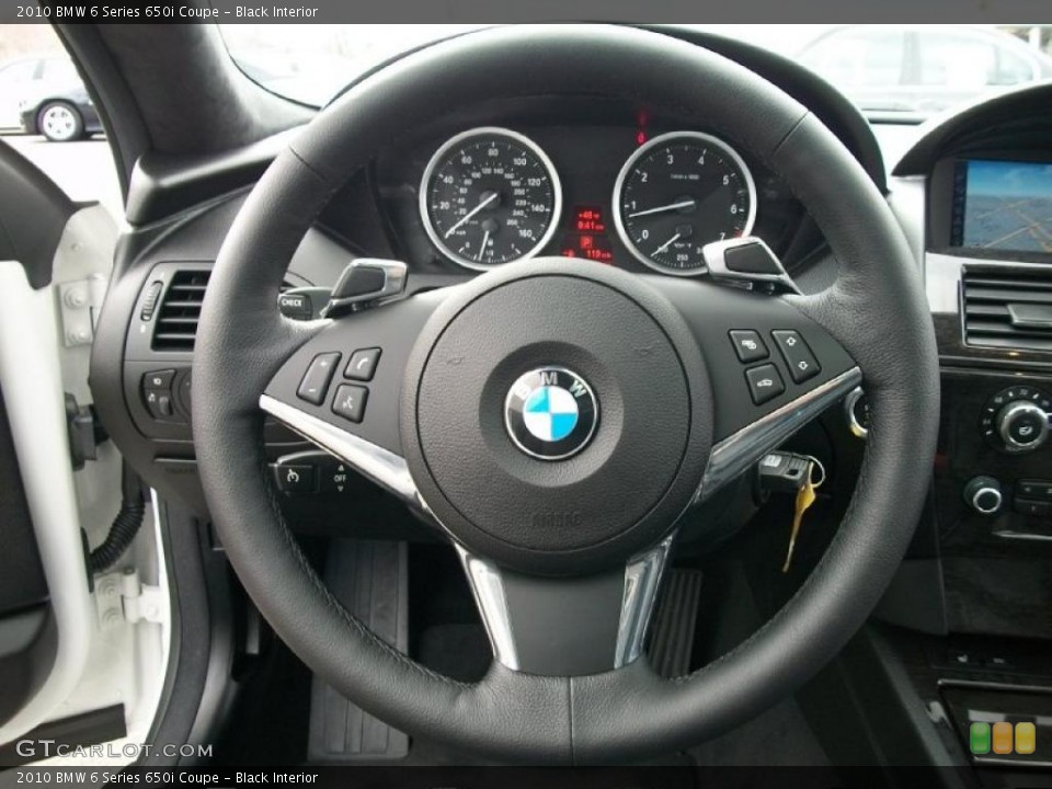 Black Interior Steering Wheel for the 2010 BMW 6 Series 650i Coupe #47062268