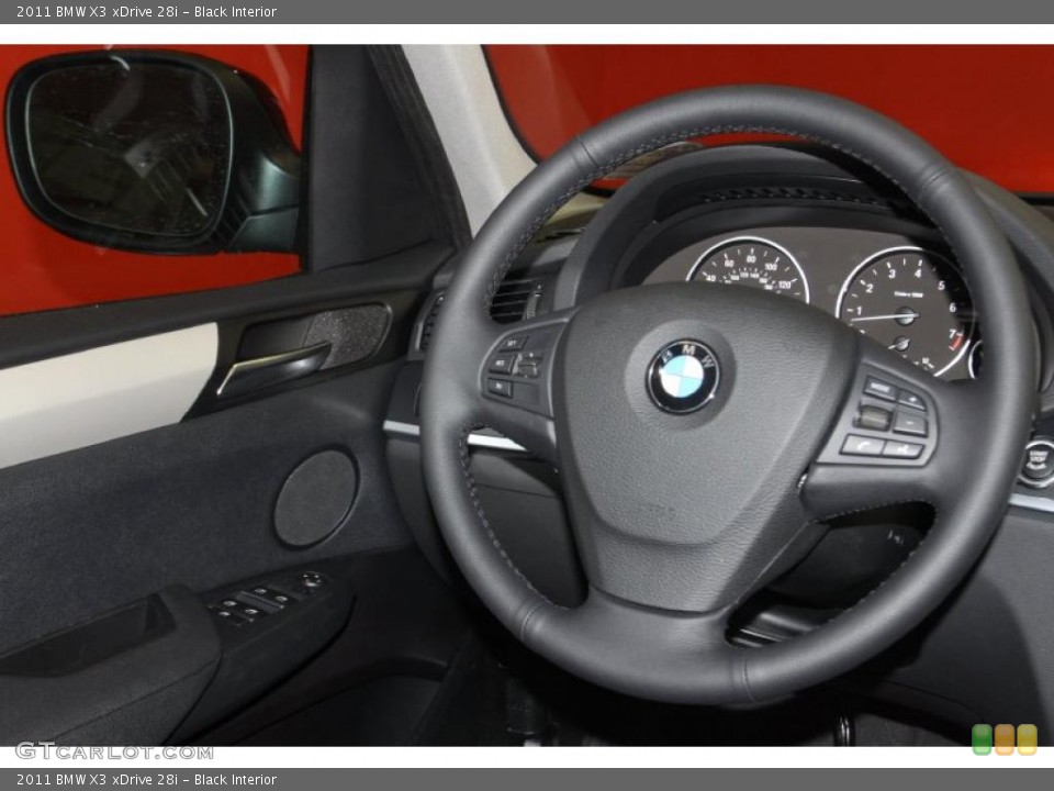 Black Interior Steering Wheel for the 2011 BMW X3 xDrive 28i #47063594