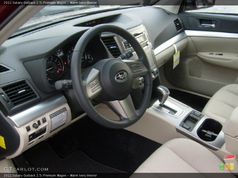 Warm Ivory Interior Prime Interior for the 2011 Subaru Outback 2.5i Premium Wagon #47063607