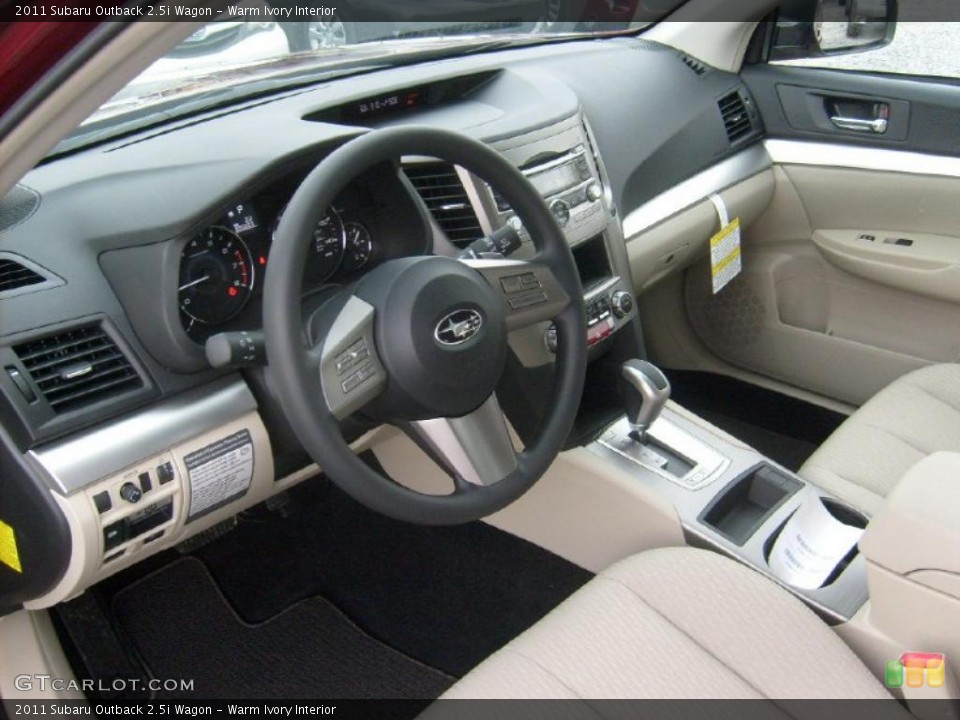Warm Ivory Interior Prime Interior for the 2011 Subaru Outback 2.5i Wagon #47064248