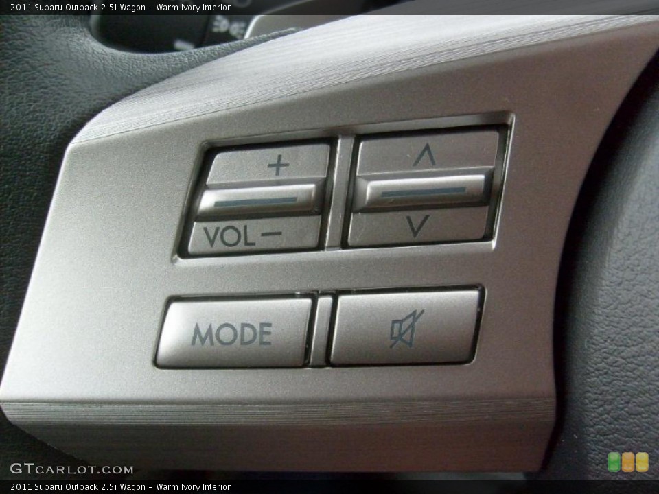 Warm Ivory Interior Controls for the 2011 Subaru Outback 2.5i Wagon #47064323