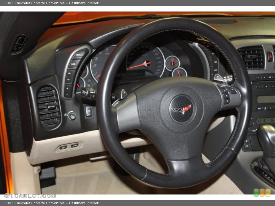 Cashmere Interior Steering Wheel for the 2007 Chevrolet Corvette Convertible #47064644