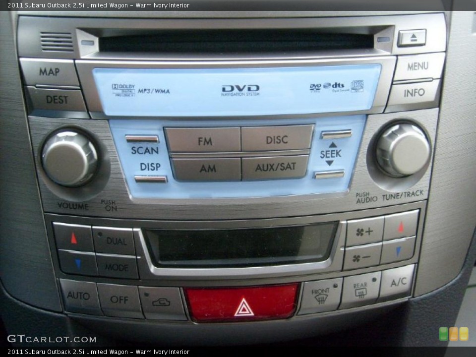Warm Ivory Interior Controls for the 2011 Subaru Outback 2.5i Limited Wagon #47064983