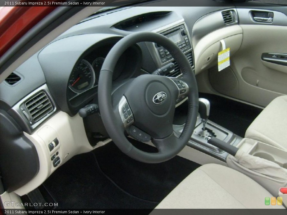 Ivory Interior Prime Interior for the 2011 Subaru Impreza 2.5i Premium Sedan #47065808