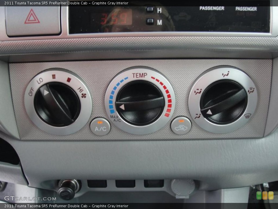 Graphite Gray Interior Controls for the 2011 Toyota Tacoma SR5 PreRunner Double Cab #47067575