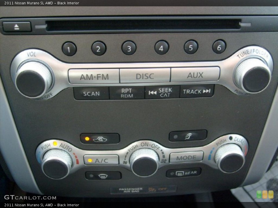 Black Interior Controls for the 2011 Nissan Murano SL AWD #47067783