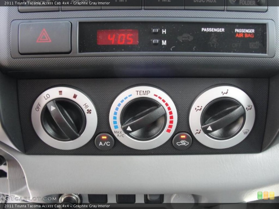 Graphite Gray Interior Controls for the 2011 Toyota Tacoma Access Cab 4x4 #47068016