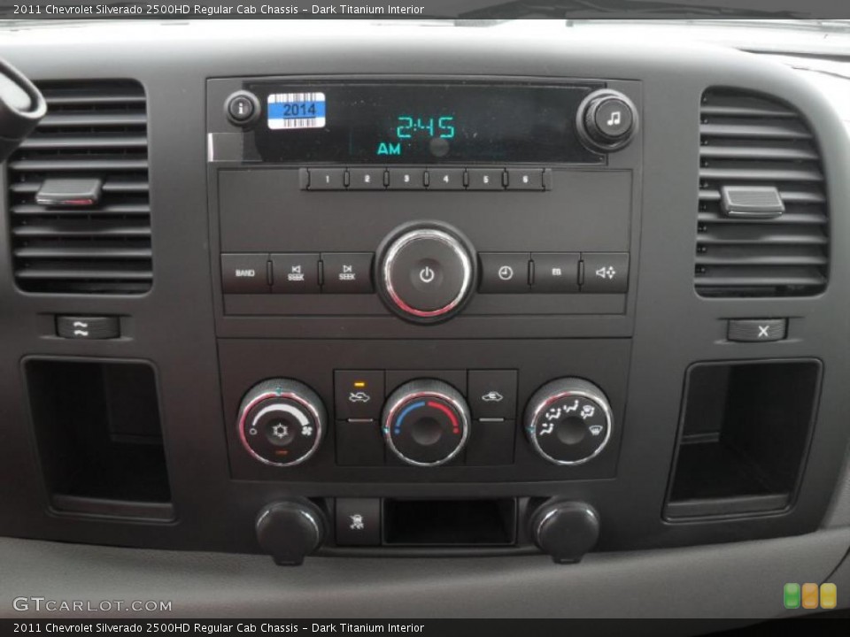 Dark Titanium Interior Controls for the 2011 Chevrolet Silverado 2500HD Regular Cab Chassis #47069273