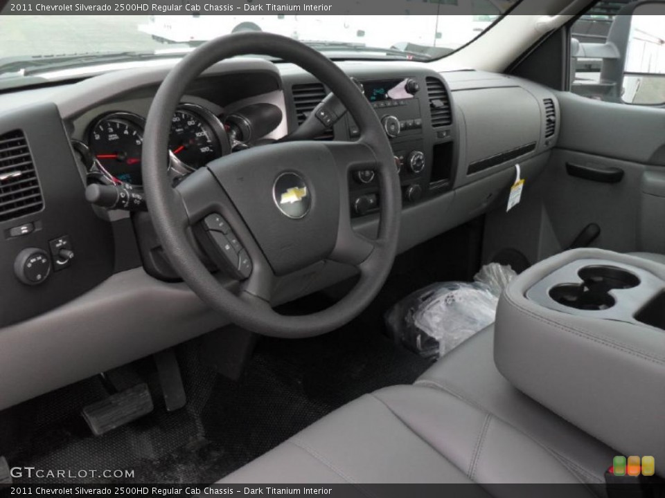 Dark Titanium Interior Prime Interior for the 2011 Chevrolet Silverado 2500HD Regular Cab Chassis #47069462