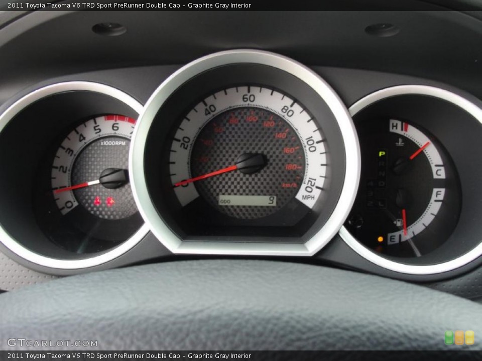 Graphite Gray Interior Gauges for the 2011 Toyota Tacoma V6 TRD Sport PreRunner Double Cab #47070155