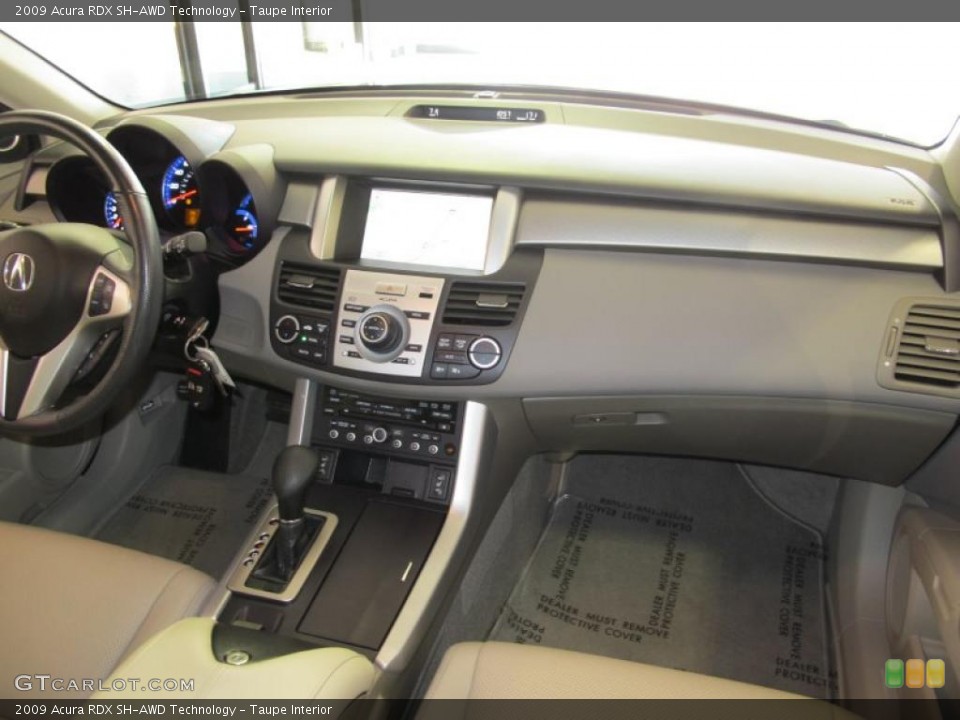 Taupe Interior Dashboard for the 2009 Acura RDX SH-AWD Technology #47070656