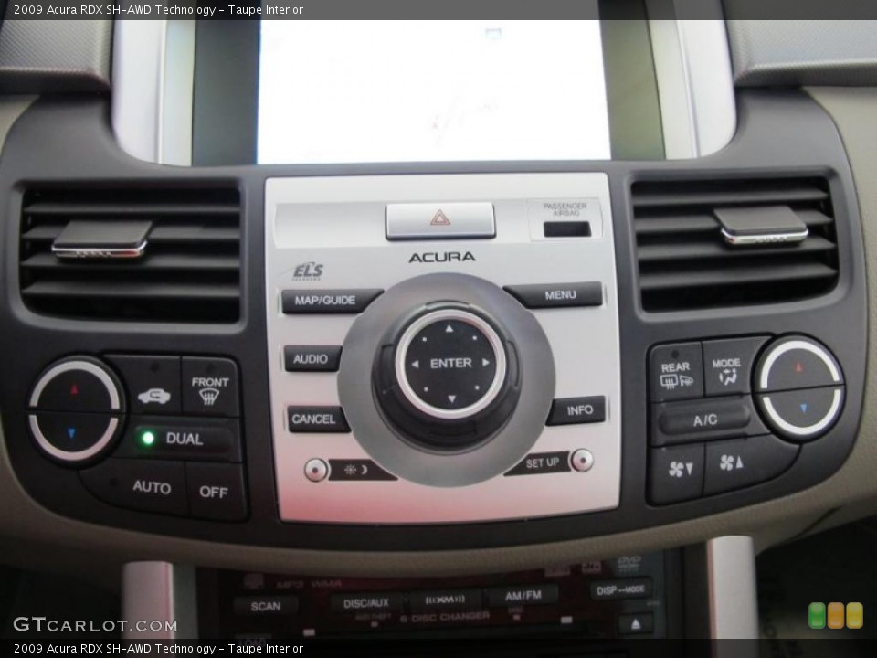Taupe Interior Controls for the 2009 Acura RDX SH-AWD Technology #47070809