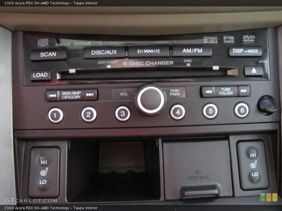 Taupe Interior Controls for the 2009 Acura RDX SH-AWD Technology #47070821