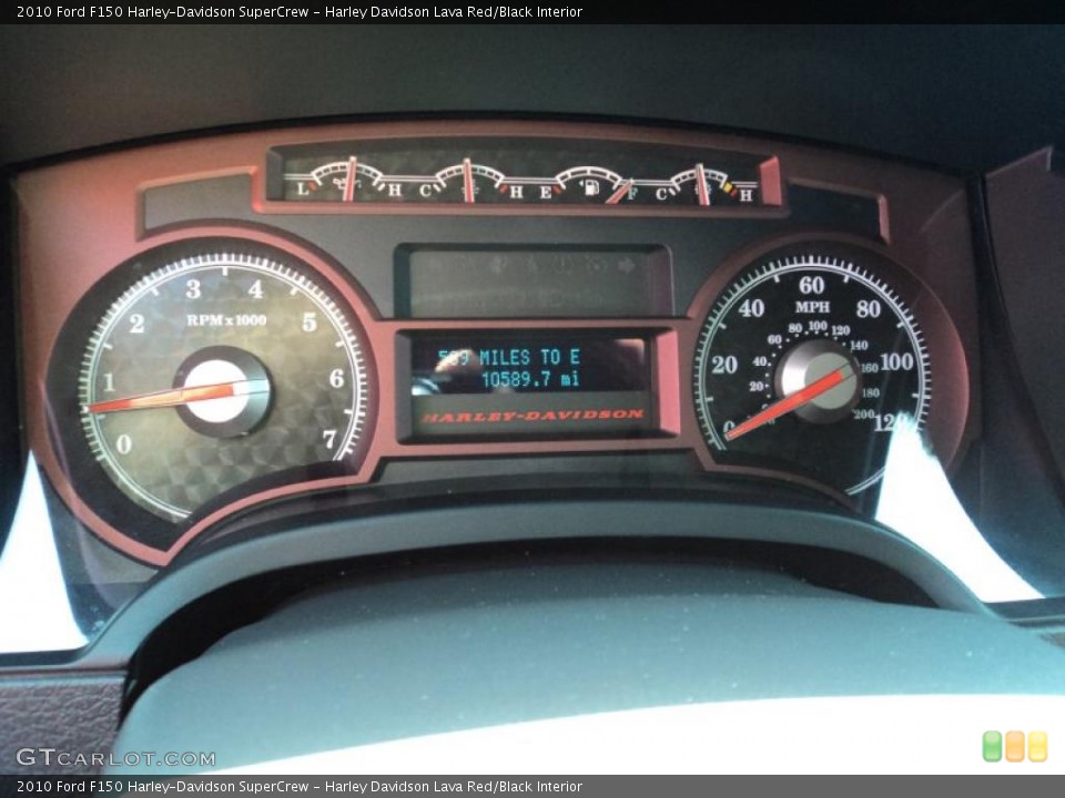 Harley Davidson Lava Red/Black Interior Gauges for the 2010 Ford F150 Harley-Davidson SuperCrew #47071589