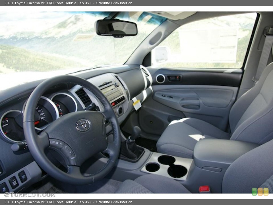 Graphite Gray Interior Photo for the 2011 Toyota Tacoma V6 TRD Sport Double Cab 4x4 #47074793