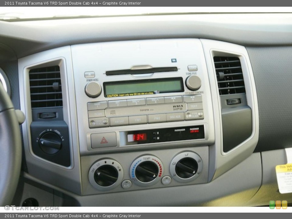 Graphite Gray Interior Controls for the 2011 Toyota Tacoma V6 TRD Sport Double Cab 4x4 #47074856