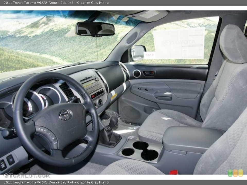 Graphite Gray Interior Photo for the 2011 Toyota Tacoma V6 SR5 Double Cab 4x4 #47074940
