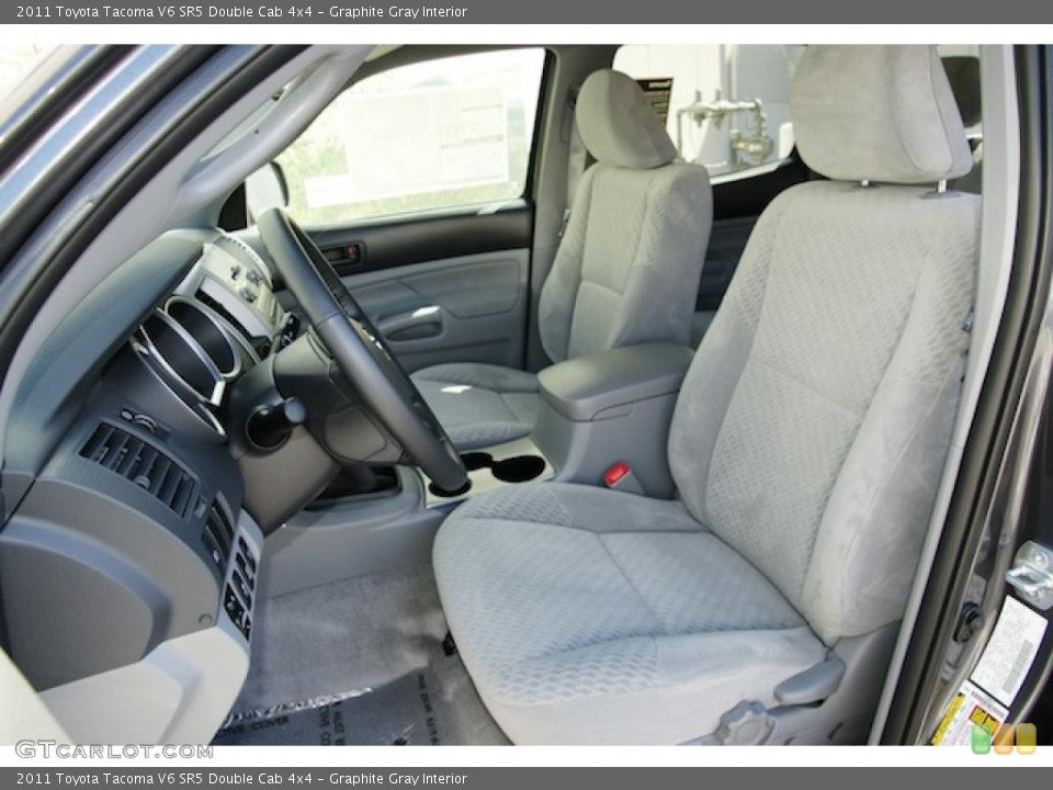 Graphite Gray Interior Photo for the 2011 Toyota Tacoma V6 SR5 Double Cab 4x4 #47074958