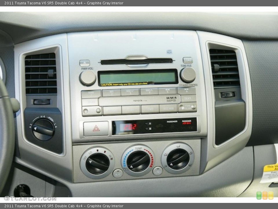 Graphite Gray Interior Controls for the 2011 Toyota Tacoma V6 SR5 Double Cab 4x4 #47075003