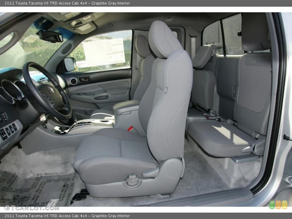 Graphite Gray Interior Photo for the 2011 Toyota Tacoma V6 TRD Access Cab 4x4 #47075138