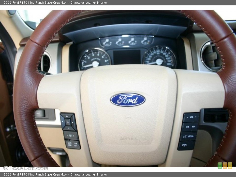 Chaparral Leather Interior Steering Wheel for the 2011 Ford F150 King Ranch SuperCrew 4x4 #47075747