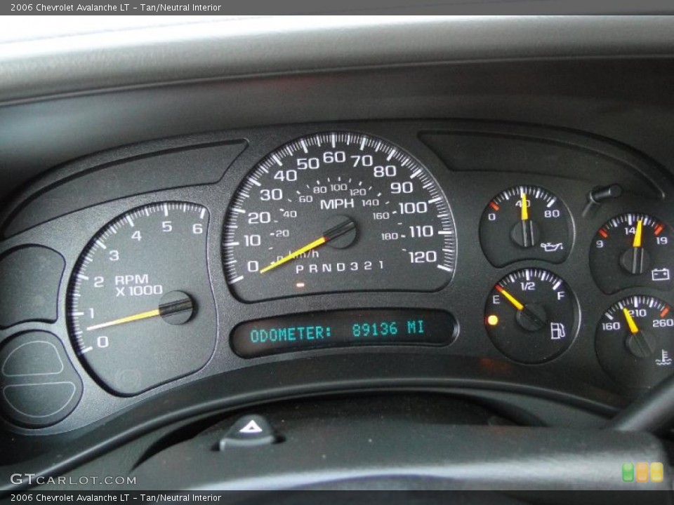 Tan/Neutral Interior Gauges for the 2006 Chevrolet Avalanche LT #47077559