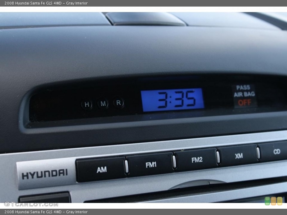 Gray Interior Controls for the 2008 Hyundai Santa Fe GLS 4WD #47078189