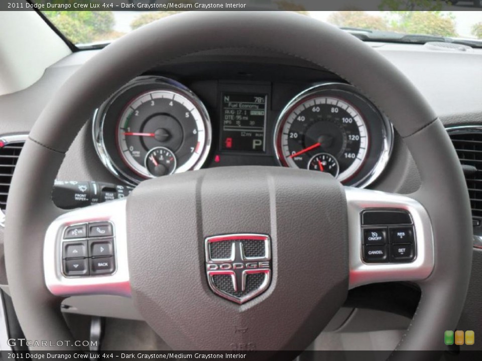 Dark Graystone/Medium Graystone Interior Steering Wheel for the 2011 Dodge Durango Crew Lux 4x4 #47080094