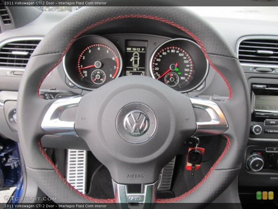 Interlagos Plaid Cloth Interior Steering Wheel for the 2011 Volkswagen GTI 2 Door #47081273