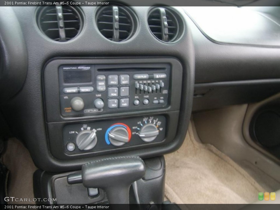 Taupe Interior Controls for the 2001 Pontiac Firebird Trans Am WS-6 Coupe #47084141