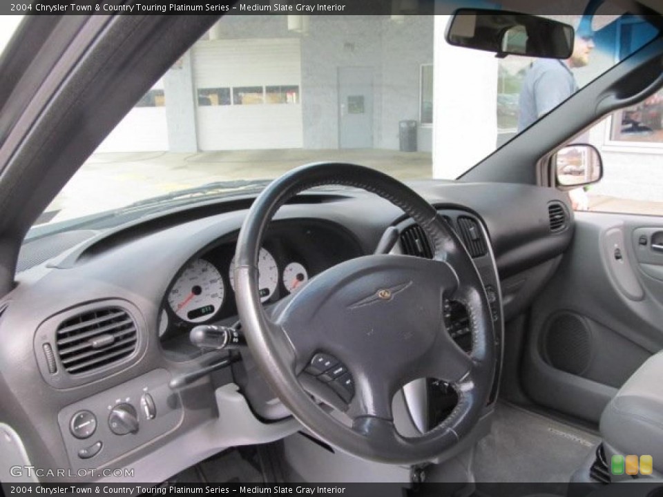 Medium Slate Gray Interior Steering Wheel for the 2004 Chrysler Town & Country Touring Platinum Series #47084213