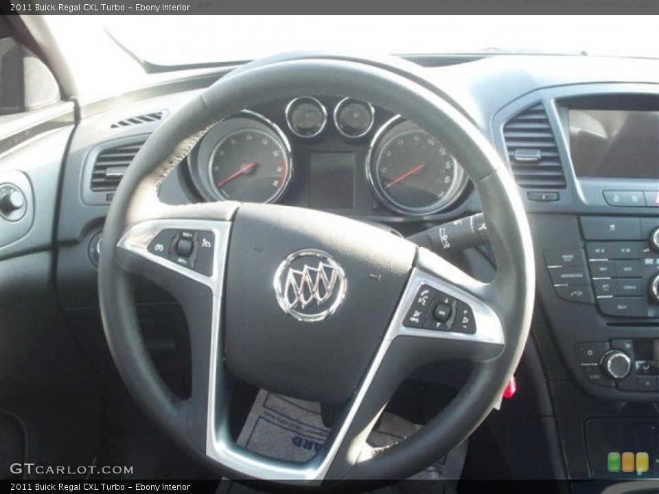 Ebony Interior Steering Wheel for the 2011 Buick Regal CXL Turbo #47089469