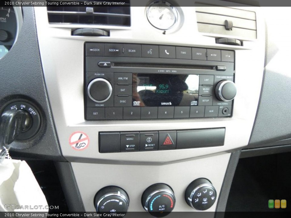 Dark Slate Gray Interior Controls for the 2010 Chrysler Sebring Touring Convertible #47090132