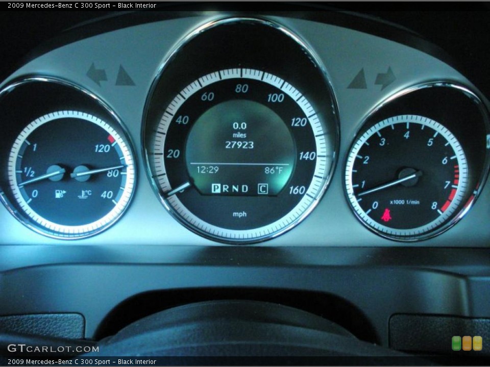 Black Interior Gauges for the 2009 Mercedes-Benz C 300 Sport #47091281