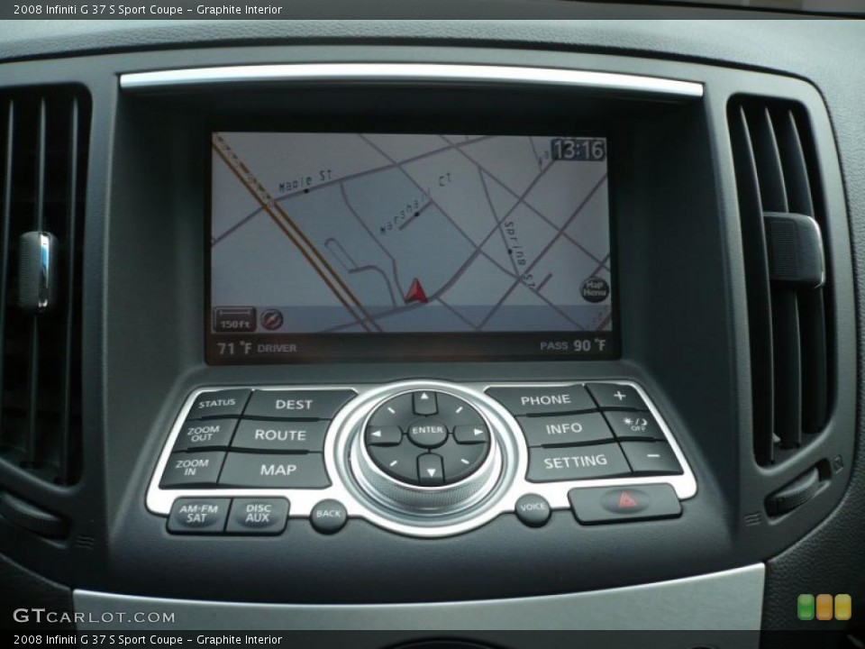 Graphite Interior Controls for the 2008 Infiniti G 37 S Sport Coupe #47092496