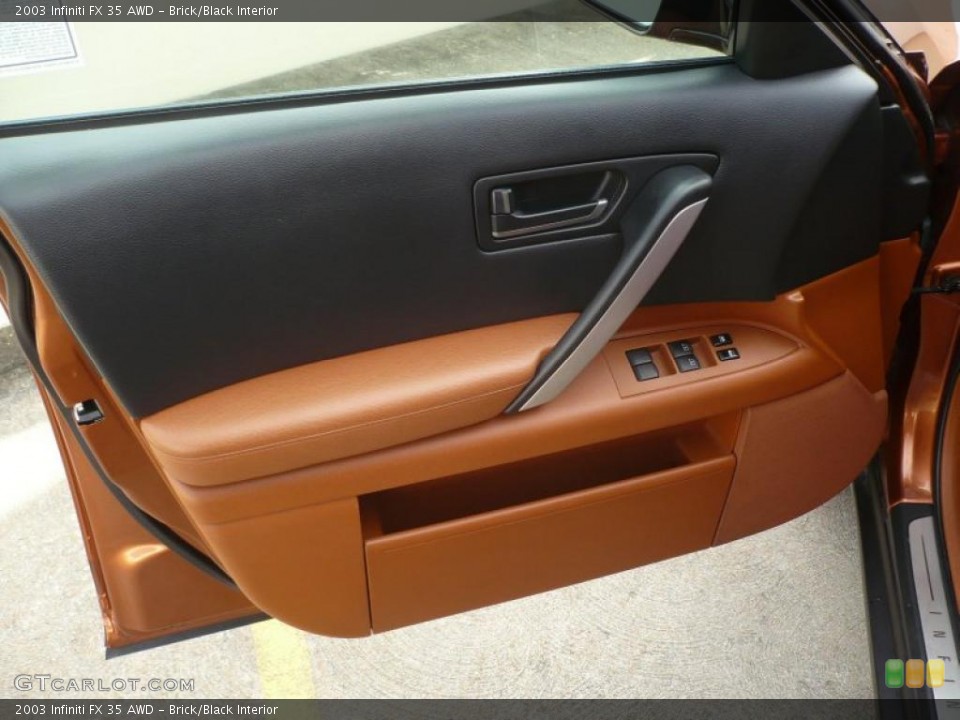 Brick/Black Interior Door Panel for the 2003 Infiniti FX 35 AWD #47092694