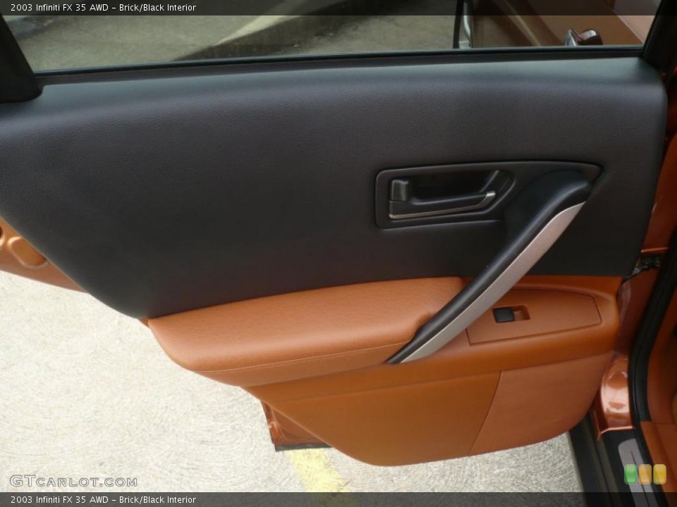 Brick/Black Interior Door Panel for the 2003 Infiniti FX 35 AWD #47092724