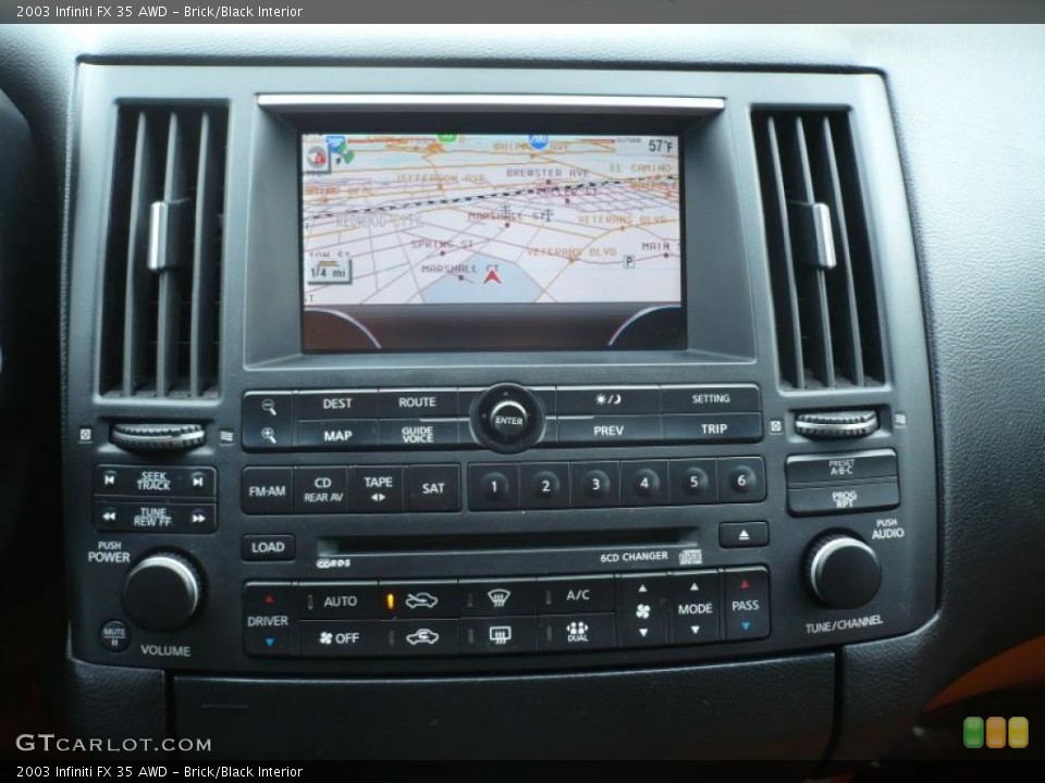 Brick/Black Interior Navigation for the 2003 Infiniti FX 35 AWD #47092880