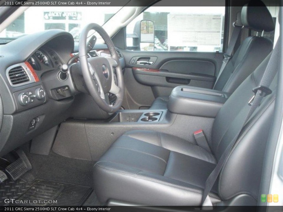 Ebony Interior Photo for the 2011 GMC Sierra 2500HD SLT Crew Cab 4x4 #47093534
