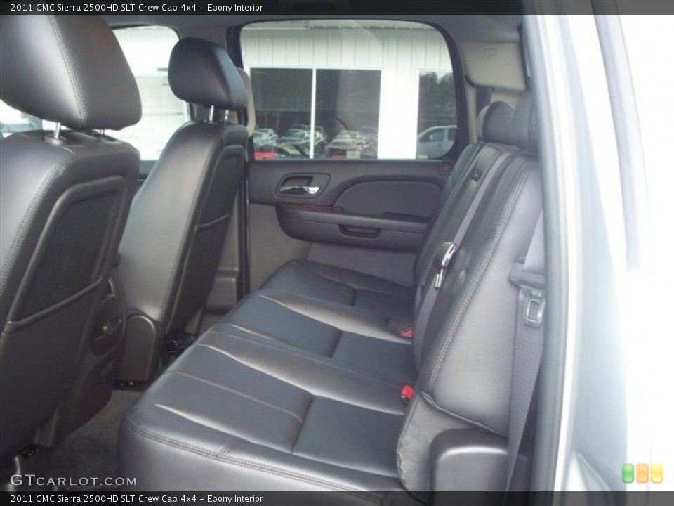 Ebony Interior Photo for the 2011 GMC Sierra 2500HD SLT Crew Cab 4x4 #47093564
