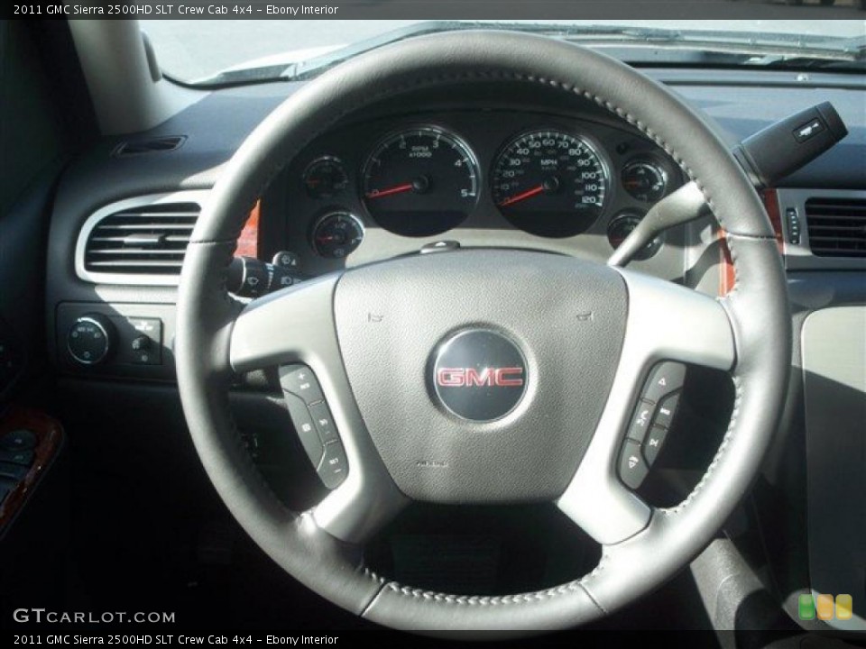 Ebony Interior Steering Wheel for the 2011 GMC Sierra 2500HD SLT Crew Cab 4x4 #47093651