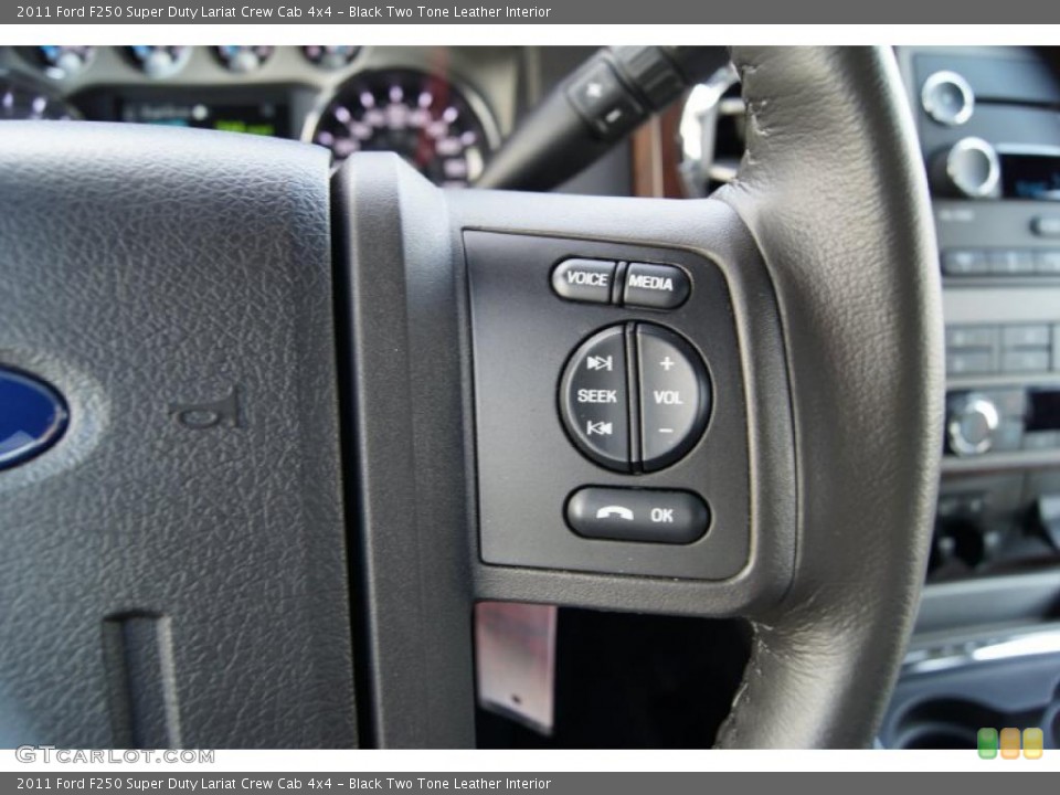 Black Two Tone Leather Interior Controls for the 2011 Ford F250 Super Duty Lariat Crew Cab 4x4 #47094023