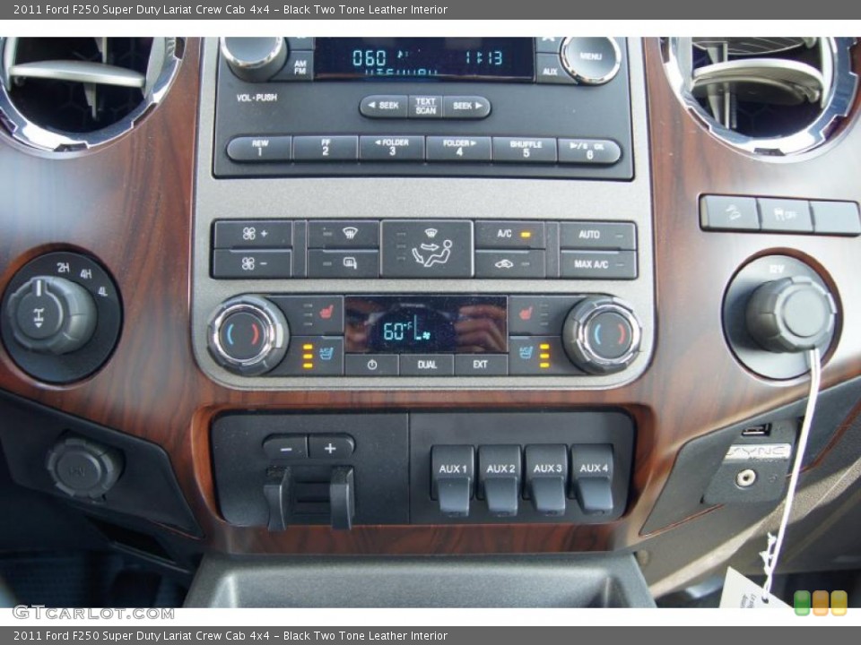 Black Two Tone Leather Interior Controls for the 2011 Ford F250 Super Duty Lariat Crew Cab 4x4 #47094098